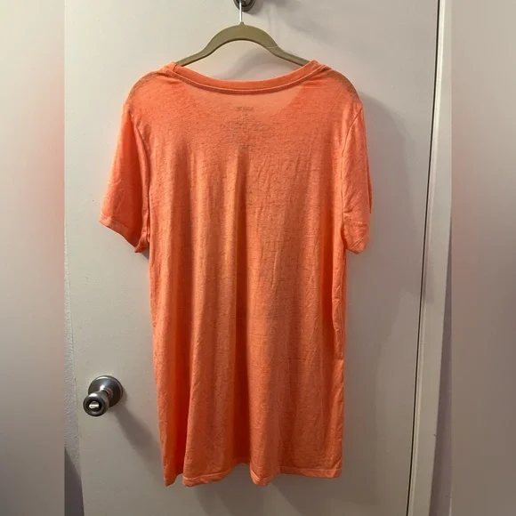 PEANUTS Pink/Coral Peanuts Graphic Tee SIZE 14/16 PTP 26-33 NWOT - Picture 4 of 4